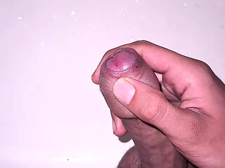 Penis Cumshot in darkroom , big cock masterbation