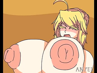 Saber futanari mamada