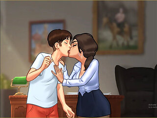 Horny Lady Boss Invites Me Her Office for Threesome Sex Summertime Saga