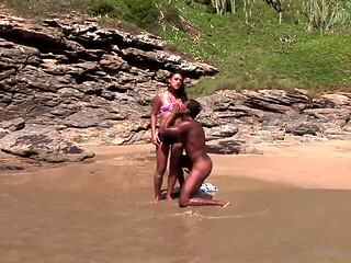 Fuck my latin pussy on beach
