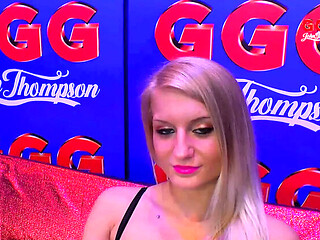 Blonde Bombshell Anna Swallows Big Cum in Casting Couch Fuck
