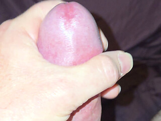 Edging my hard cock until eruption of cum