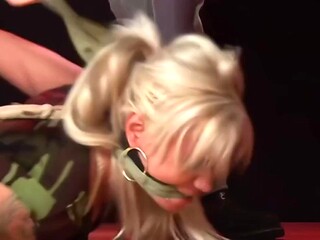 Blonde Lena Gagged in Bondage