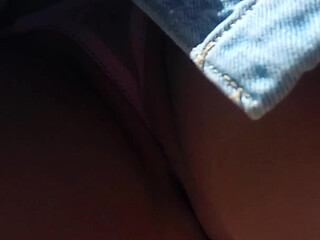 Skye Blue - Pink Micro Thong up the Skirt