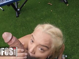 MOFOS - Super-naughty Blond Mimi Monet Determines Meatpipe Railing Is A Nicer Exercise Than Soccer Experience