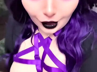Short Goth Girl JOI