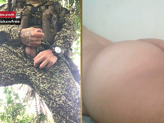 Young Soldier Cums for Me Live
