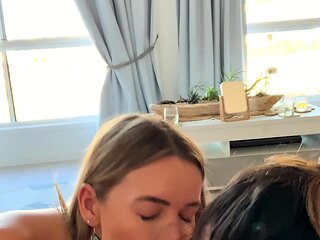 Blonde teen Kiara Knight hot POV blowjob and fucking on cam