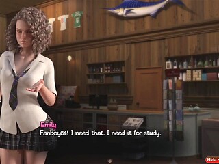 Nadia plays a sexy 3D game in German with voiceovers from an enthusiastic fan.