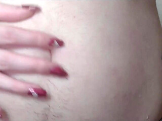I Caress, Squeeze and Inflate My Hairy Belly