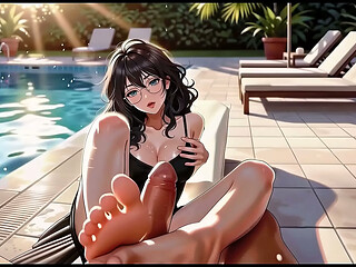 Beautiful Woman With Glasses Helps Husband episode-1. AI-generated