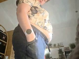 Gained so Much Weight Giant Hairy Belly & Thick Curves Exposed