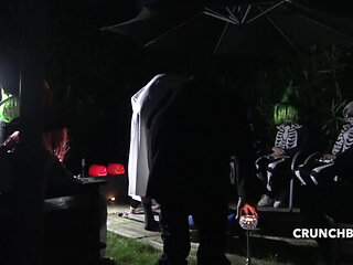 Cam at nigth outdoor duringhalloween night