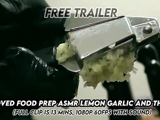 Gloved Food Prep ASMR Lemon Garlic and Thyme