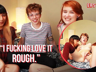 Hot German Lesbian Threesome - Natalie Delair Fingering Friends with Big Tits