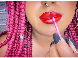 Wet Blowjob With Red Lips