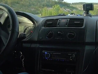 [remastered] Nervous Risky Car Handjob on the Road