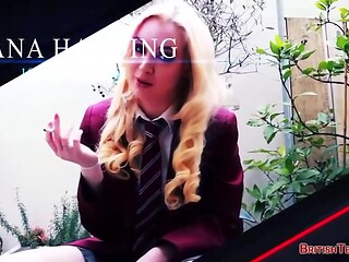 Comely Olivia Keane at handjob cumshot clip