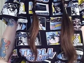 Jessy funny amateur teen brunette toying