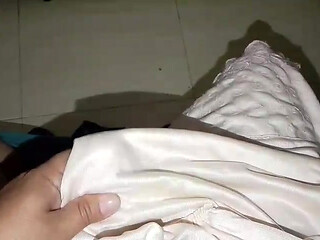 Jerking off with my mother-in-law's petticoats