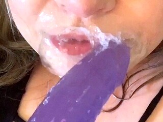 Blonde tight pussy babe solo toy fun in glamour masturbation
