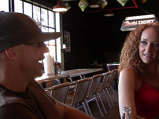 Sultry redhead gets picked up at the bar for a good night
