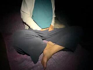 Busty MILF fingering herself and moaning loudly in the forest