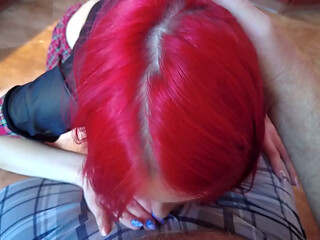 Valera 21 YR old Redhead Babe Gives POV Blowjob &amp_ Swallows