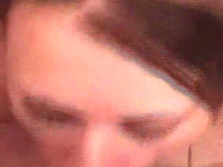 Blonde Babe Kneels Down to Suck an Deepthroats Huge Cock and Cumshot