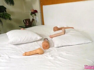Ts Blondie Bella Atrix Frolicking with Her Jizz-shotgun and Fucktoys