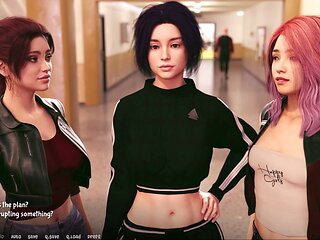 Mom with a big backside in a visual novel playthrough