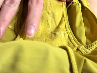 Day Without Washing - Hairy Pussy Covered in Smegma & White Cream, Anal Play