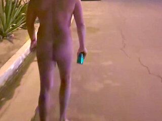 Exhibitionist Strolling the Streets Naked Through Gated Community