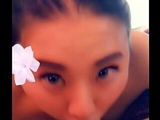 Cute Chinese GF gives sloppy blowjob and gets fucked rough POV style