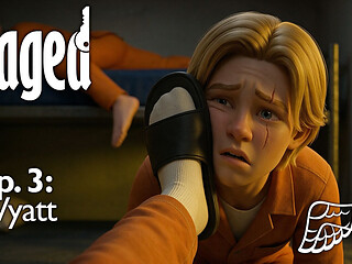 Twink Gets to Strip and Whorship Feet in Prison