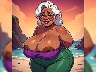 Thick BBW Indian Women at Beach Ai