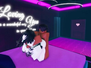 Horny slut gets dicked down by her king (Roblox)