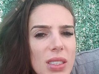 Cute curly brunette solo webcam masturbation