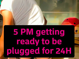 Puppy Is Getting Ready to Be Butt Pluged for Next 24h