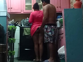 My mother-in-law was in the kitchen making food and he came in and fucked her doggy style.