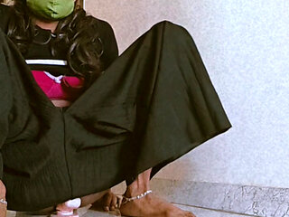 Crossdresser anal gaping and cum on mouth