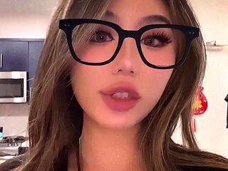 Cute curly brunette solo webcam masturbation