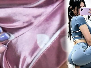 Colombian babe strips down to blue panties