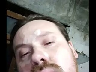Russian slut got cum on her face and went to work!