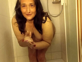 In the shower, in the middle of everyday life - and still hot