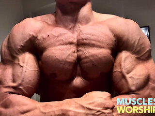 Watch His Muscles Swell Bigger With Every Flex