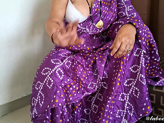 Purple Saree Love the Gujrati Bhabhi Feeling