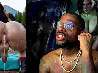 Your Cum Covered Transgender Sub Is Ready!, Creampied Transgender Hole Twerking, Trans Cop Cumming All Over The Place, Milky Transgender Girl Anal Fucking Herself While Cumming, AI Generated