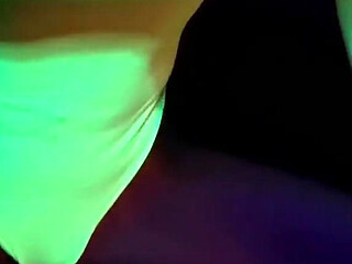 Hot MILF in Neon Body Loves to Fuck in the Dark