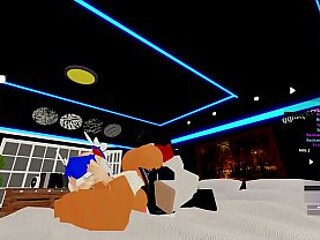 Lesbian girls take on Roblox game together